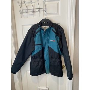 durango ski jacket thor explore vintage 80s 90s vest zip off arms XL black green